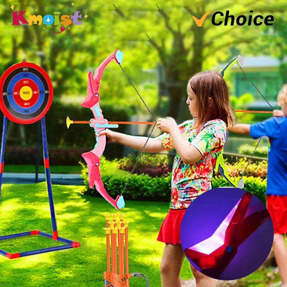 Light Up Archery Toy Kids Bow and Arrow Set Indoor Games - ToylandEU