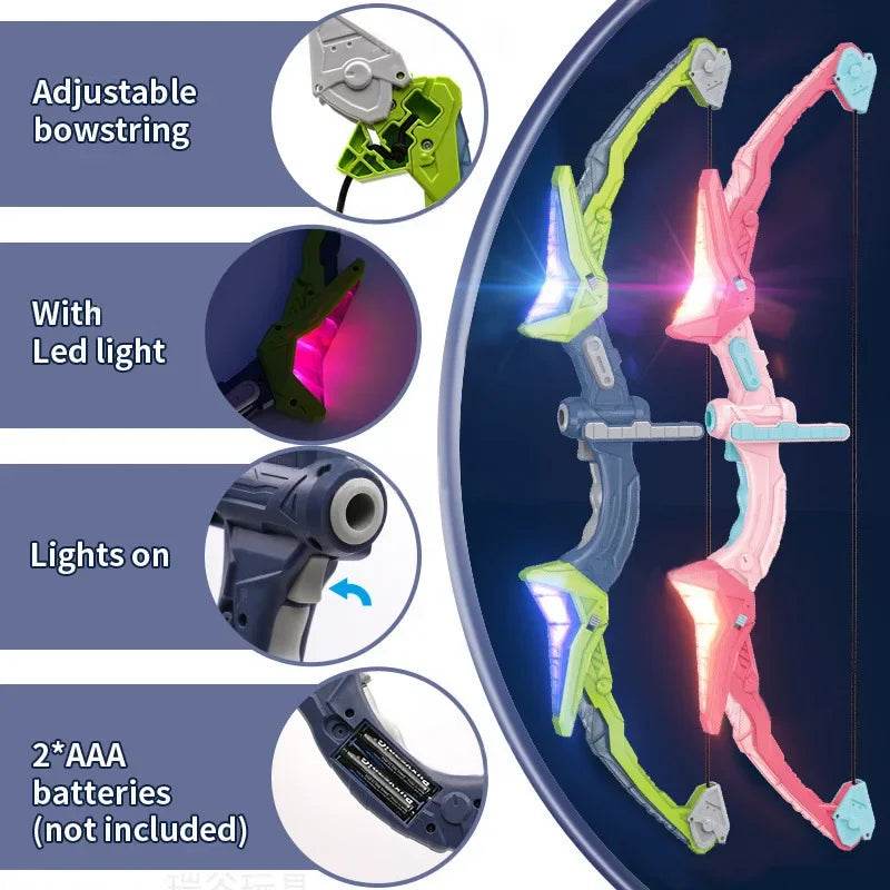 Light Up Archery Toy Kids Bow and Arrow Set Indoor Games - ToylandEU