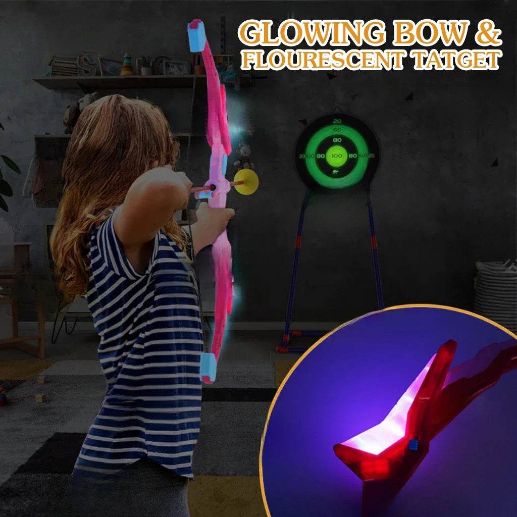 Light Up Archery Toy Kids Bow and Arrow Set Indoor Games - ToylandEU