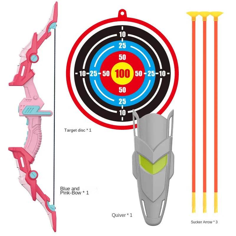 Light Up Archery Toy Kids Bow and Arrow Set Indoor Games - ToylandEU