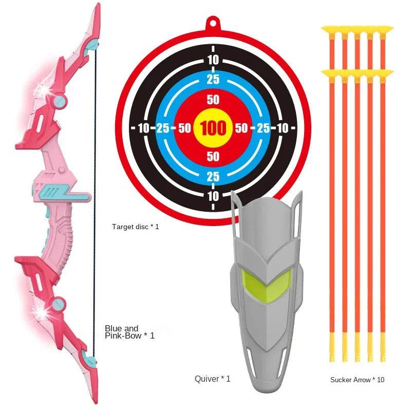 Light Up Archery Toy Kids Bow and Arrow Set Indoor Games - ToylandEU