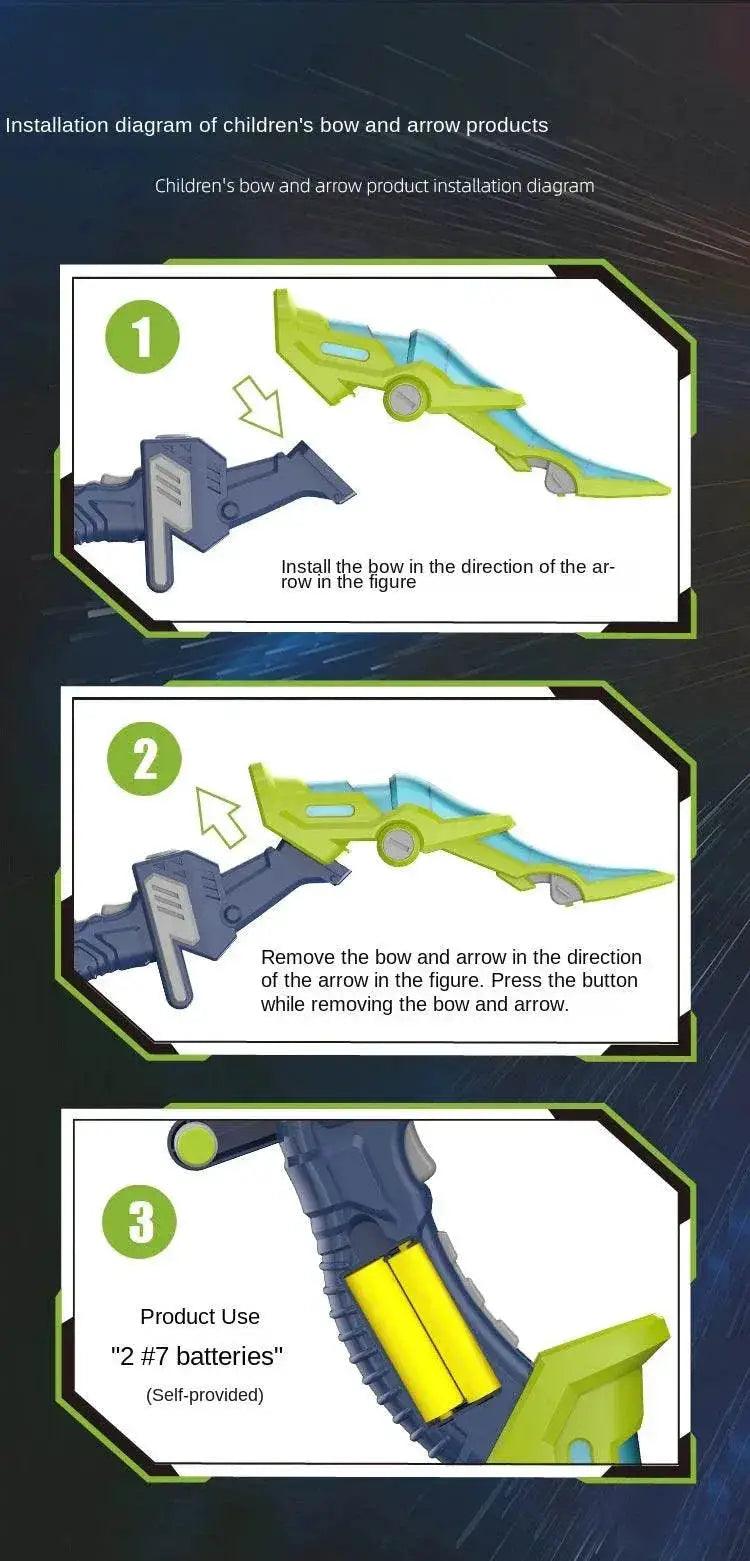  Light Up Archery Toy Kids Bow and Arrow Set Outdoor Fun -  ToylandEU™