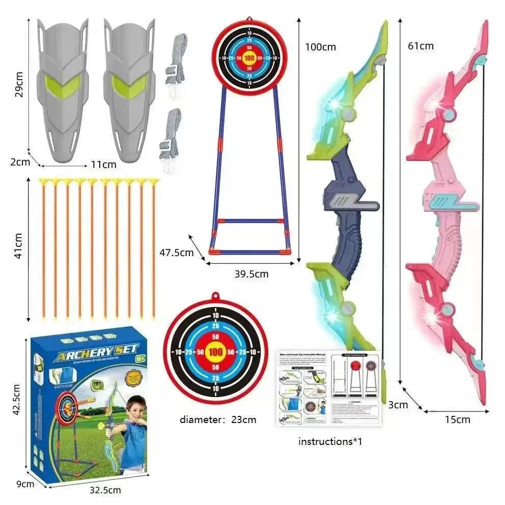  Light Up Archery Toy Kids Bow and Arrow Set Outdoor Fun -  ToylandEU™