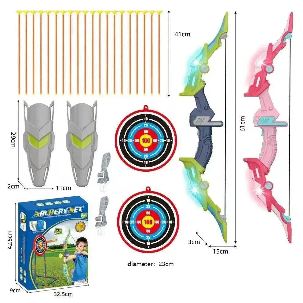  Light Up Archery Toy Kids Bow and Arrow Set Outdoor Fun -  ToylandEU™