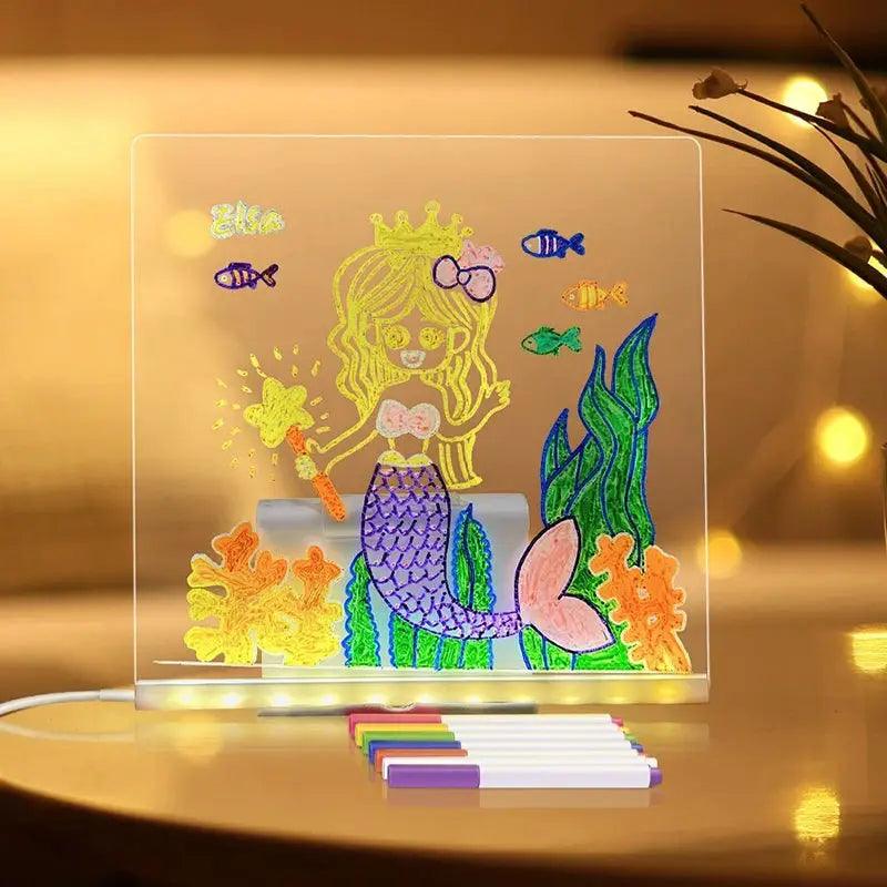  Light Up Drawing Board Glow Erasable Memo And Markers -  ToylandEU™