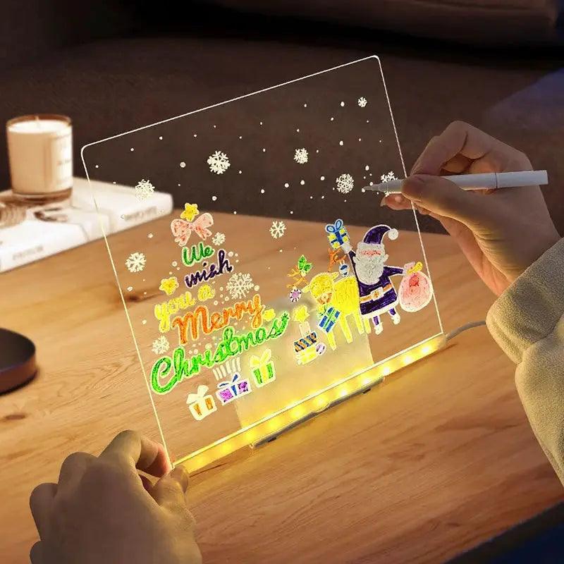  Light Up Drawing Board Glow Erasable Memo And Markers -  ToylandEU™