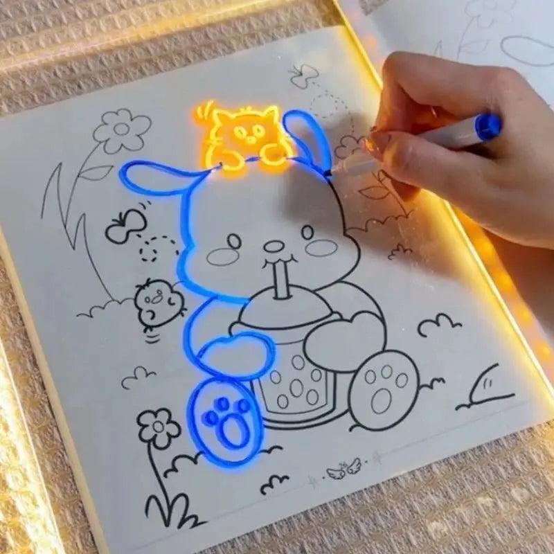  Light Up Drawing Board Glow Erasable Memo And Markers -  ToylandEU™