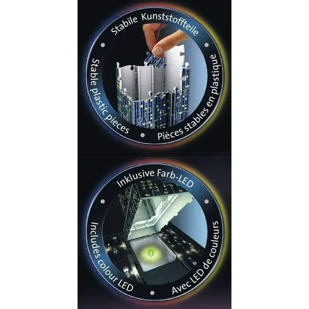 Light Up Empire State Building 3D Puzzle Color Changing LEDs - ToylandEU