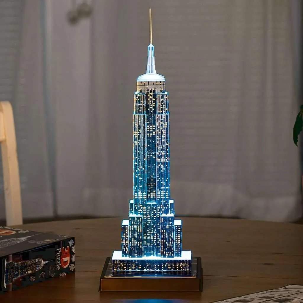 Light Up Empire State Building 3D Puzzle Color Changing LEDs - ToylandEU