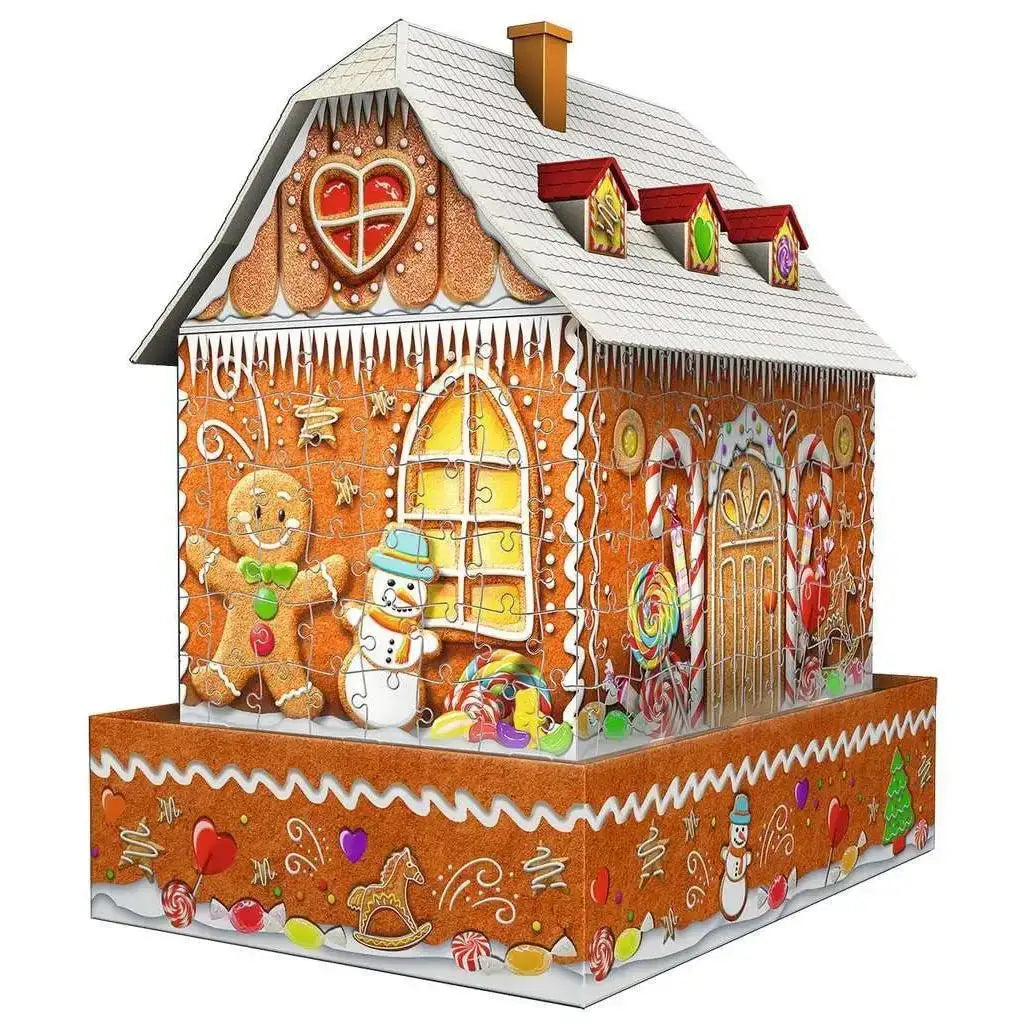 Light Up Gingerbread House 3D Jigsaw Puzzle With LEDs - ToylandEU