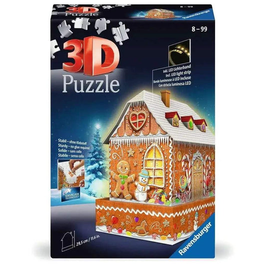Light-Up Gingerbread House 257 Piece 3D Jigsaw Puzzle Ravensburger - ToylandEU