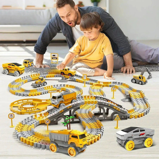 Light Up Race Track Car Toy Kids No Battery Required -  ToylandEU™