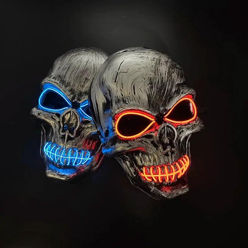  Light Up Skull Mask Halloween Mask LED Glow -  ToylandEU™