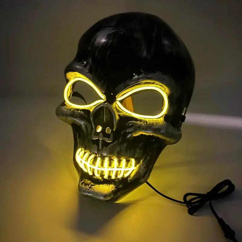  Light Up Skull Mask Halloween Mask LED Glow -  ToylandEU™