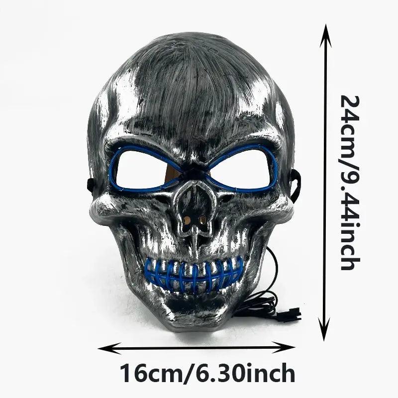  Light Up Skull Mask Halloween Mask LED Glow -  ToylandEU™
