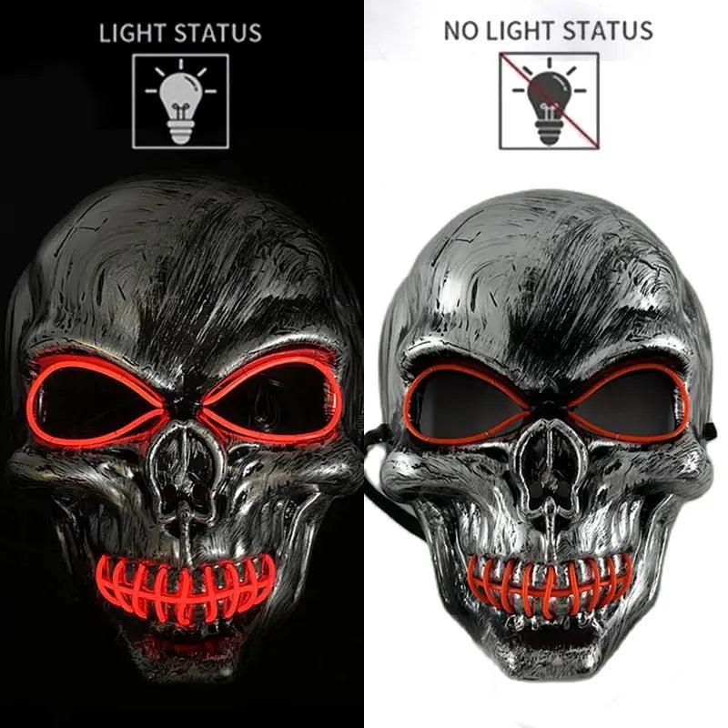  Light Up Skull Mask Halloween Mask LED Glow -  ToylandEU™