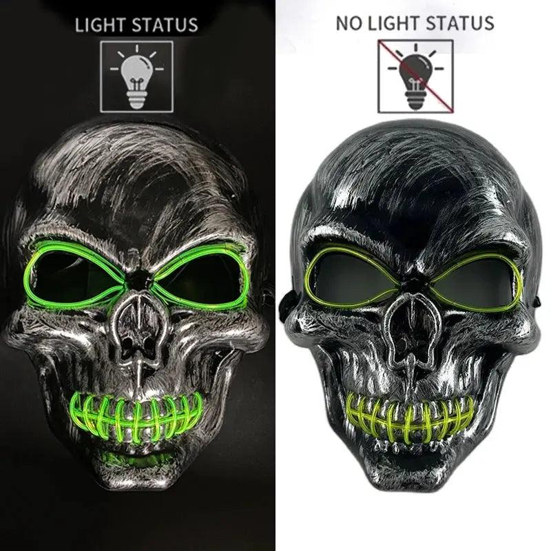 Light Up Skull Mask Halloween Mask LED Glow -  ToylandEU™