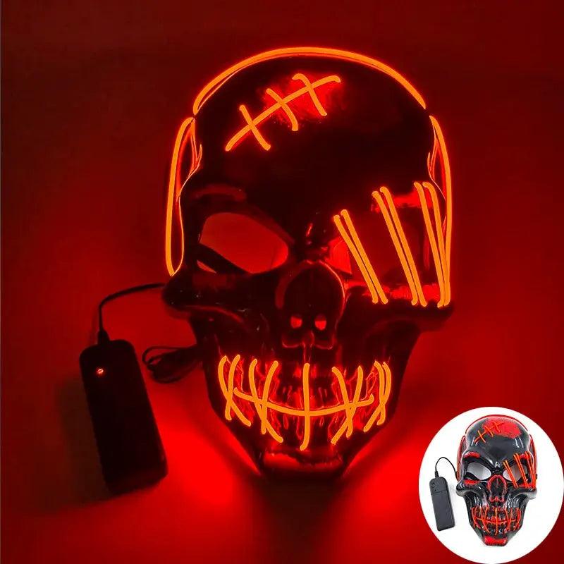  Light Up Skull Mask Halloween Mask LED Glow -  ToylandEU™