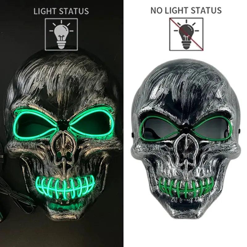  Light Up Skull Mask Halloween Mask LED Glow -  ToylandEU™