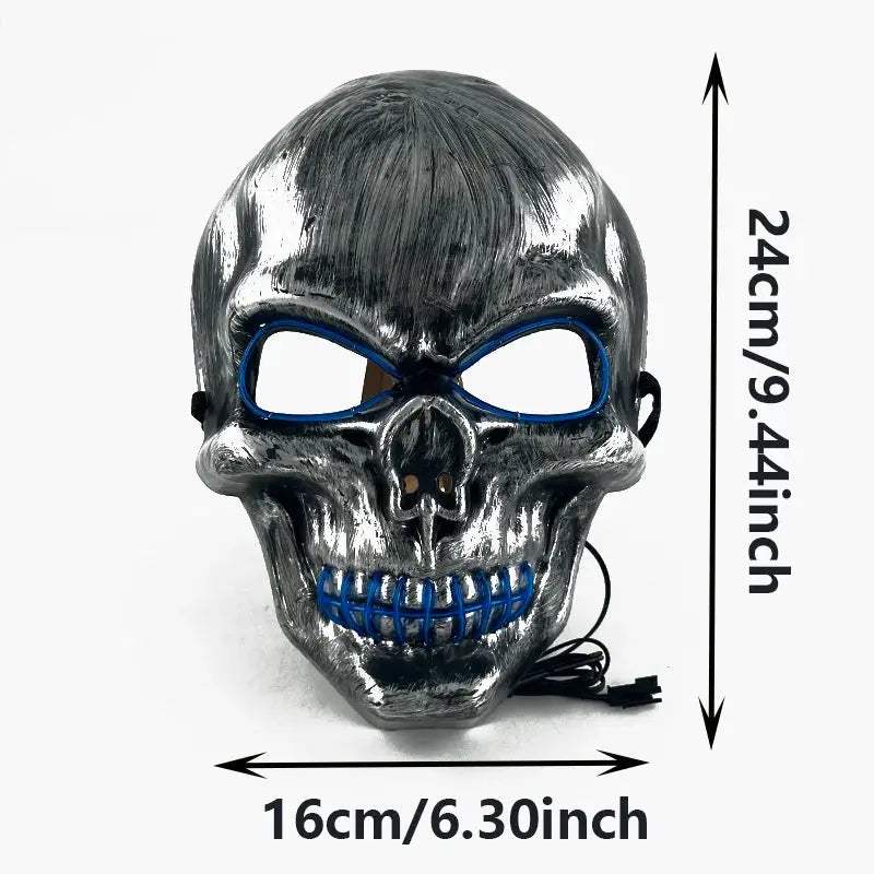  Light Up Skull Mask Halloween Mask LED Glow -  ToylandEU™