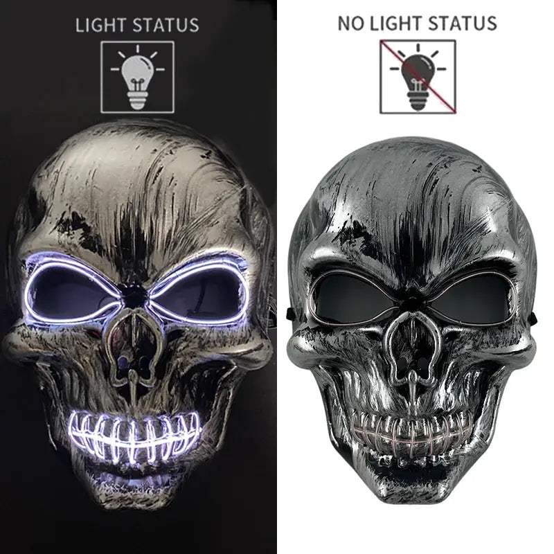  Light Up Skull Mask Halloween Mask LED Glow -  ToylandEU™