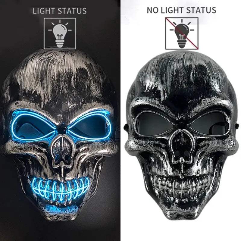  Light Up Skull Mask Halloween Mask LED Glow -  ToylandEU™