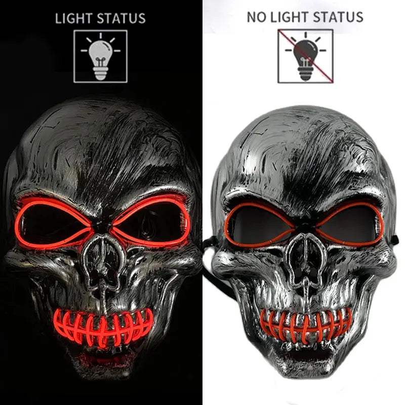  Light Up Skull Mask Halloween Mask LED Glow -  ToylandEU™