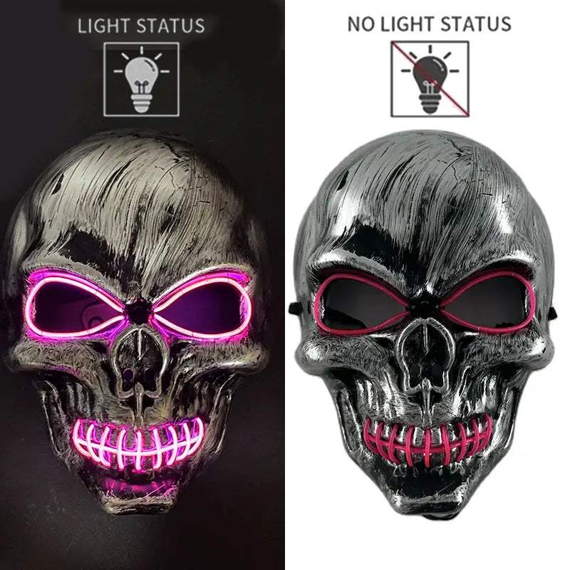  Light Up Skull Mask Halloween Mask LED Glow -  ToylandEU™