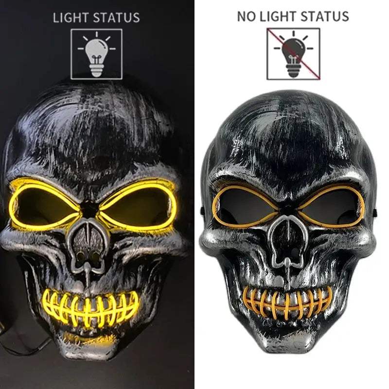  Light Up Skull Mask Halloween Mask LED Glow -  ToylandEU™