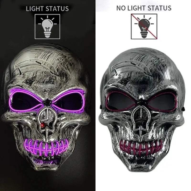  Light Up Skull Mask Halloween Mask LED Glow -  ToylandEU™