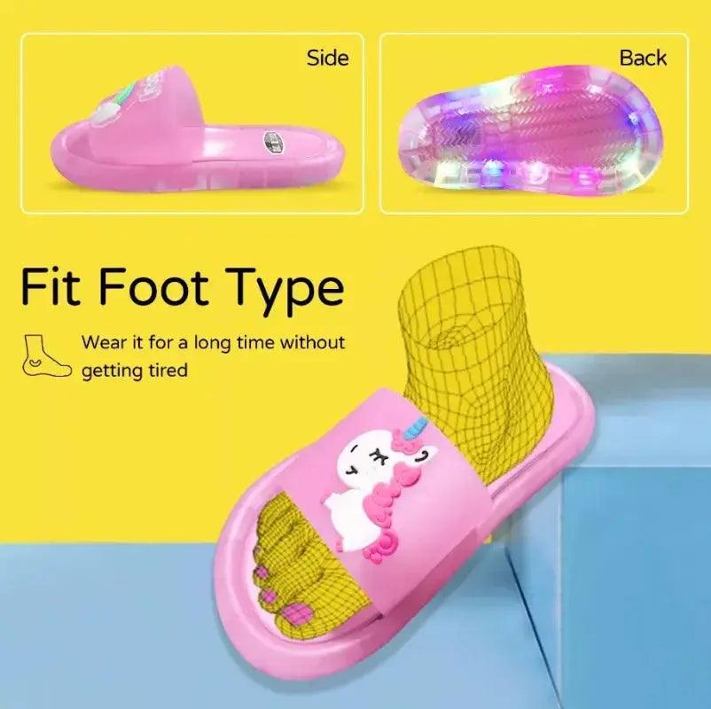  Light Up Unicorn Kids Slippers Unisex Cartoon Shoes -  ToylandEU™