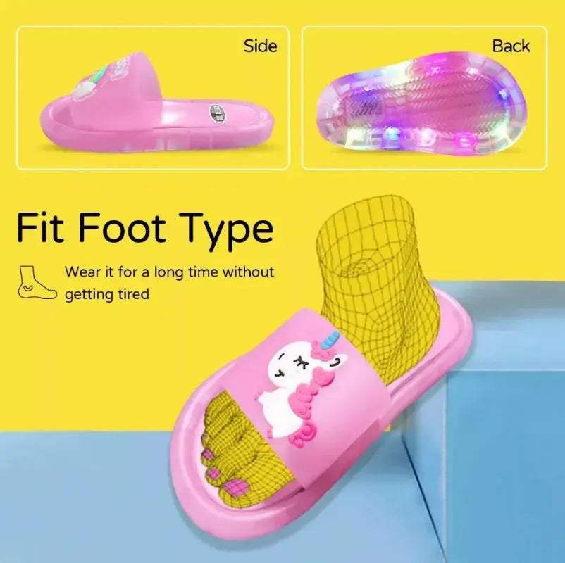  Light Up Unicorn Kids Slippers Unisex Cartoon Shoes -  ToylandEU™