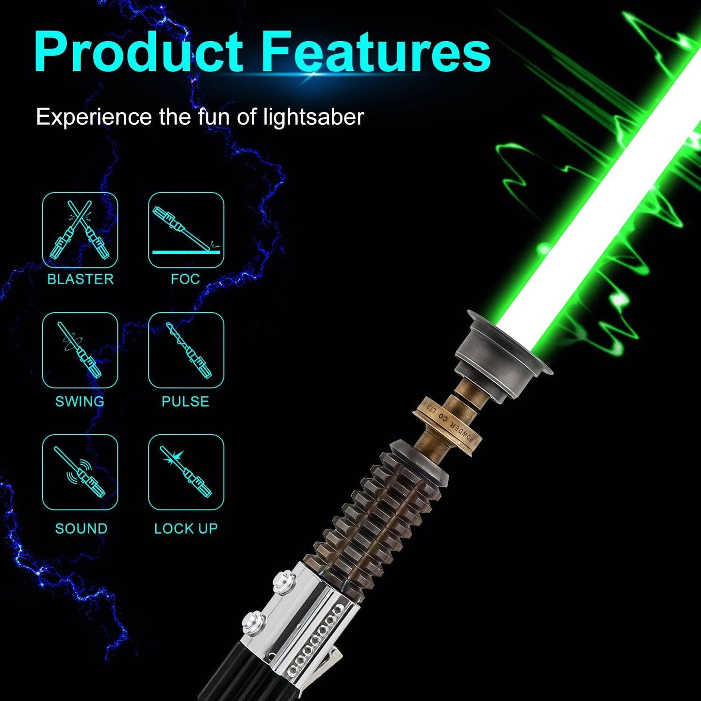  Lightsaber Metal Hilt 82cm Blade Neo Pixel Toylandeu™ 