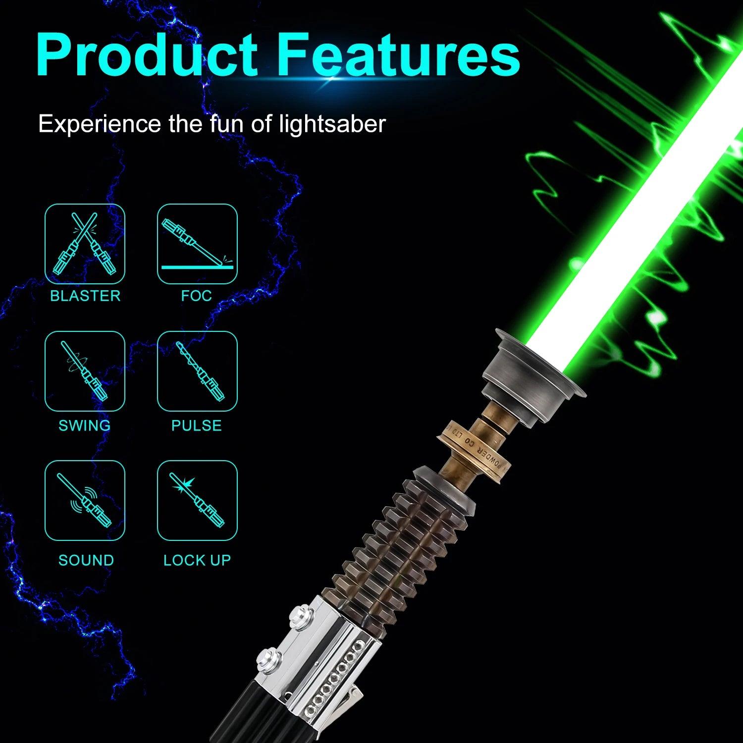  Lightsaber Metal Hilt 82cm Blade Neo Pixel Toylandeu™ 