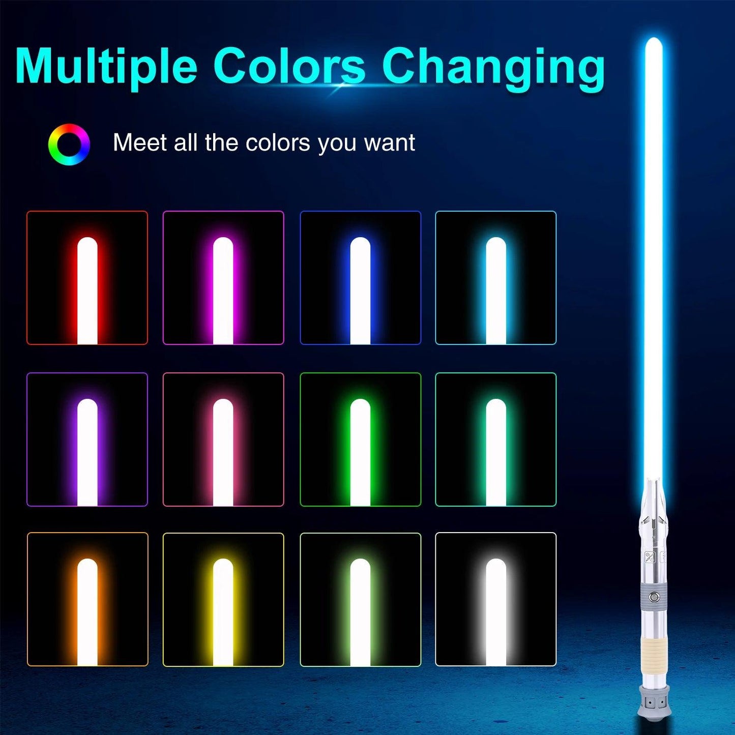  Lightsaber Metal Hilt RGB Neo Pixel 82cm Toylandeu 