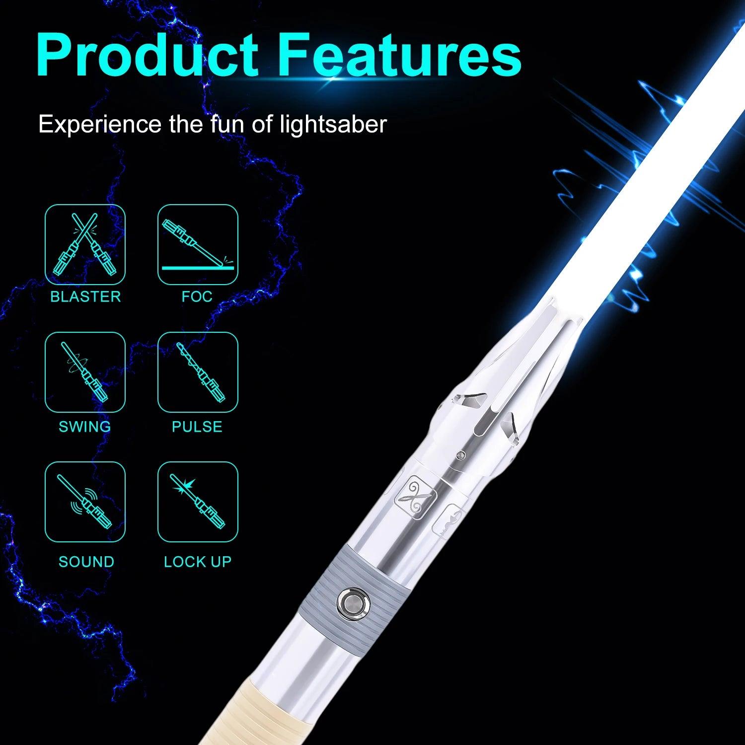  Lightsaber Metal Hilt RGB Neo Pixel 82cm Toylandeu 