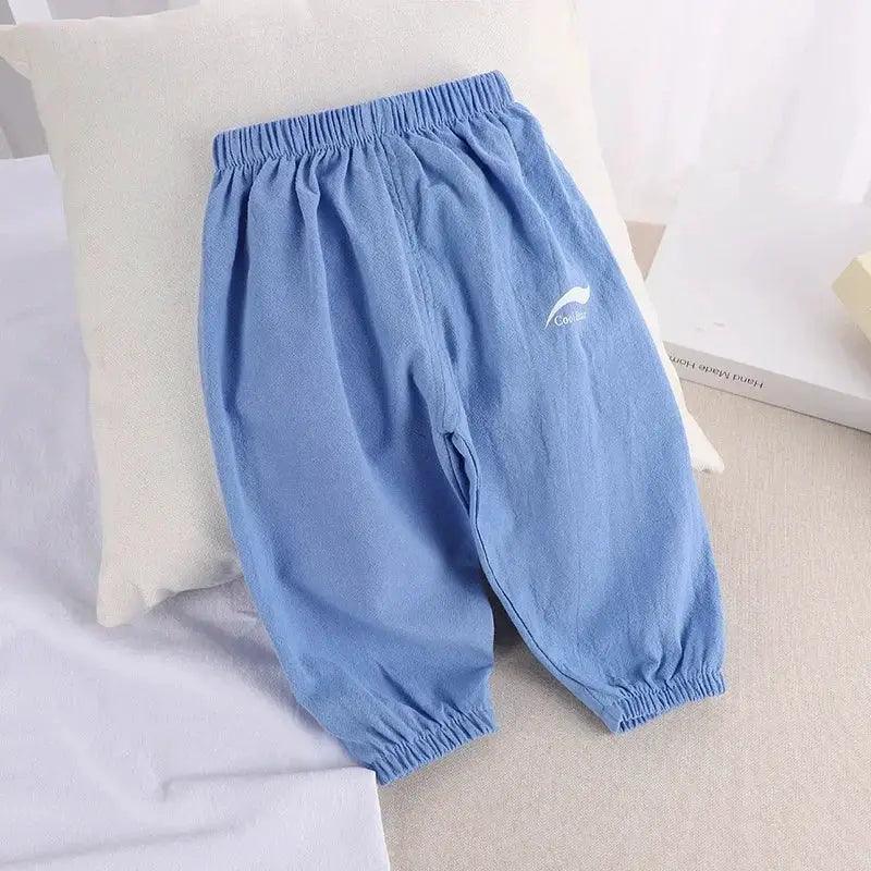  Lightweight Elastic Waist Cotton Linen Unisex Kids Pants Pro -  ToylandEU™
