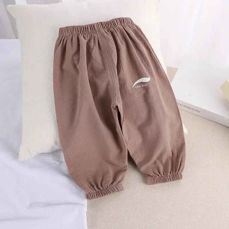  Lightweight Elastic Waist Cotton Linen Unisex Kids Pants Pro -  ToylandEU™