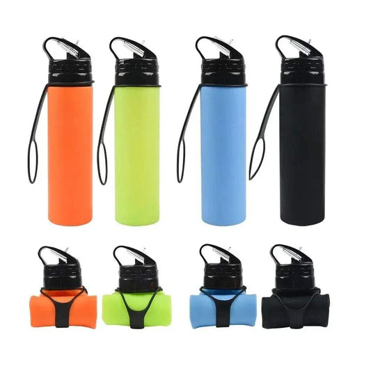 Lightweight Foldable Silicone Water Bottle 600ml For Hiking - ToylandEU