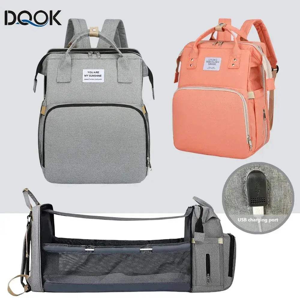 Lightweight Folding Crib Diaper Bag With Large Capacity - ToylandEU