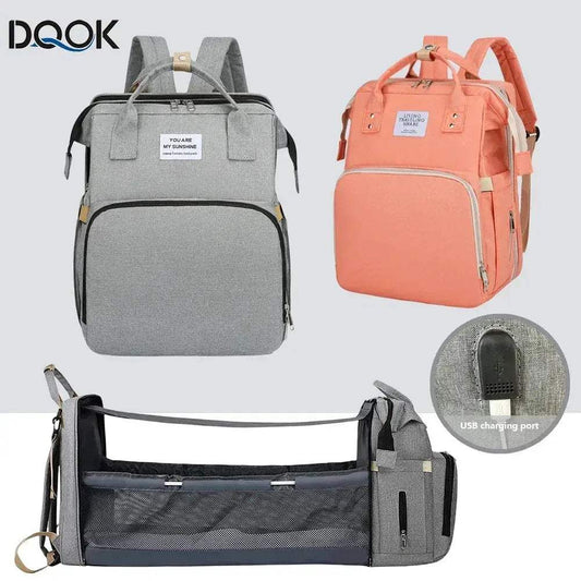 Lightweight Folding Crib Diaper Bag With Large Capacity - ToylandEU