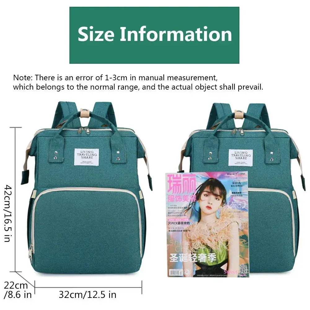 Lightweight Folding Crib Diaper Bag With Large Capacity - ToylandEU