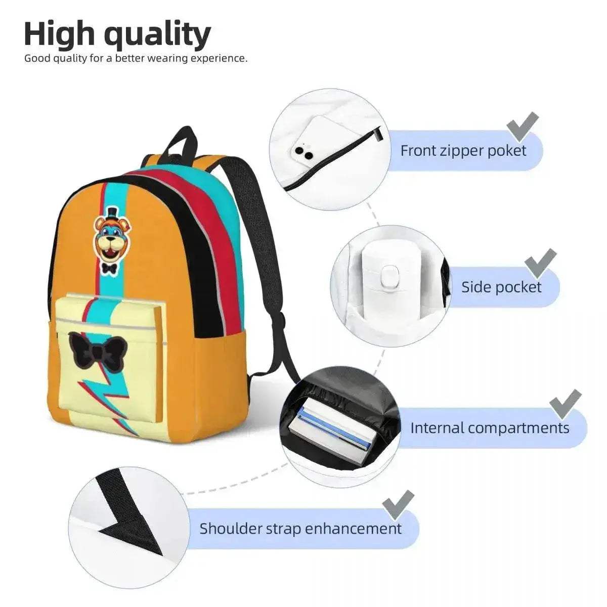  Lightweight Glamrock Freddy 20L Backpack Toyland EU -  ToylandEU™