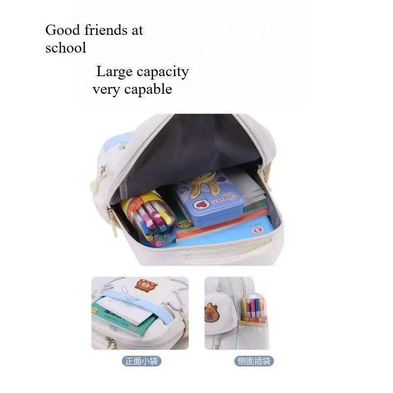 Lightweight Kids Backpack Cute Cartoon Animal Print Burden Reducing Design For 3 To 6 Year Olds Boys And Girls - ToylandEU