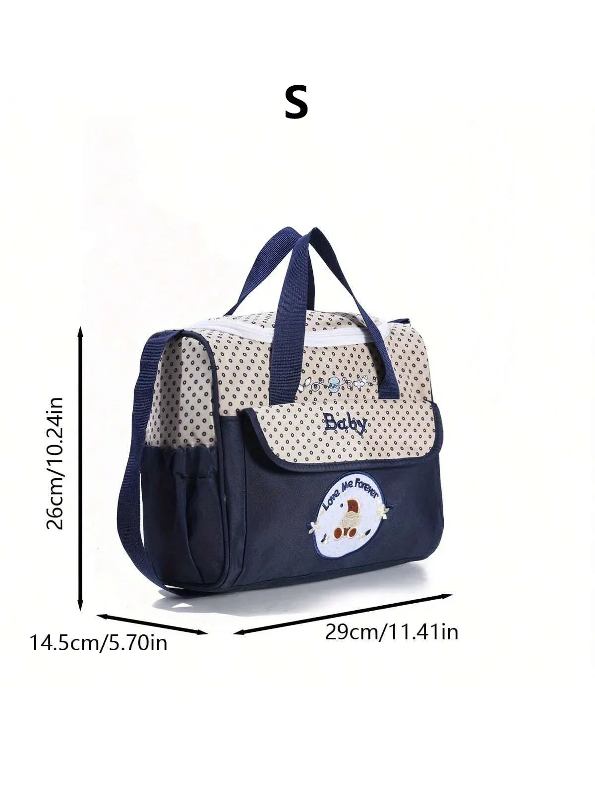 Lightweight Large capacity fashion waterproof cartoon bear One shoulder oblique span bag Mom bag portable mommy bag diaper bag - ToylandEU