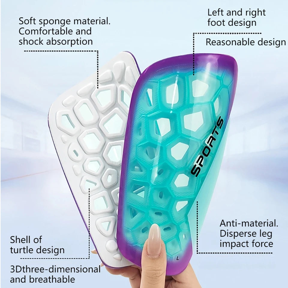 Lightweight Soccer Shin Guards With Sleeves For All Ages - ToylandEU