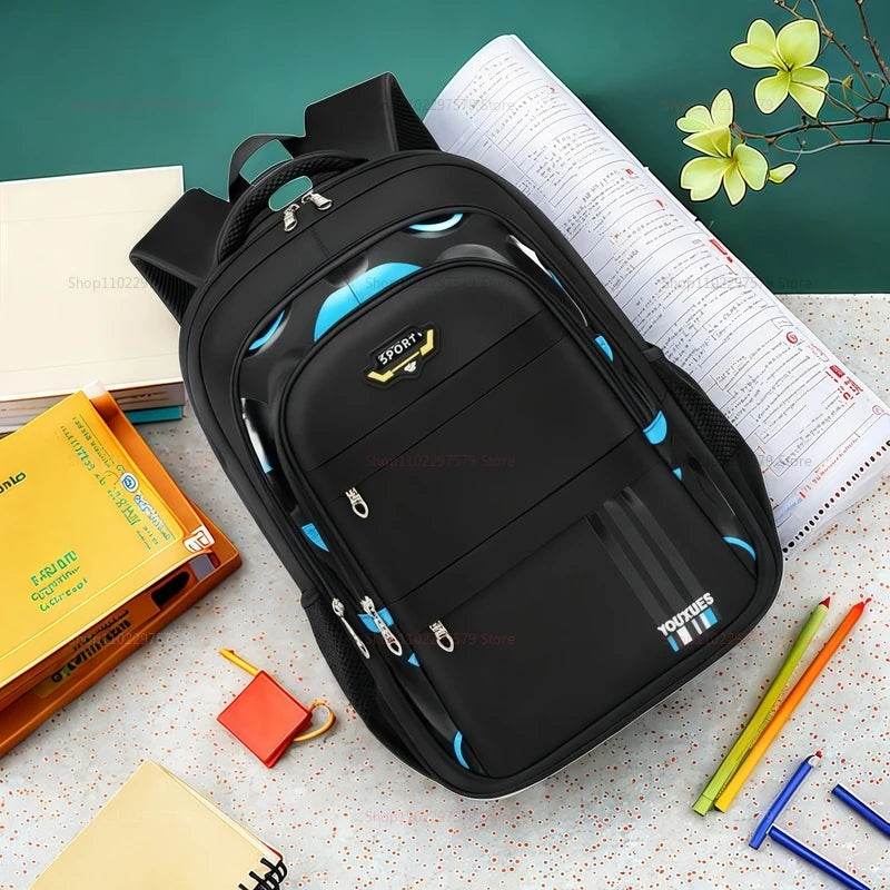 Lightweight Unisex School Backpack For Elementary Students Ages Six To Twelve Large Capacity Casual Preppy Style - ToylandEU