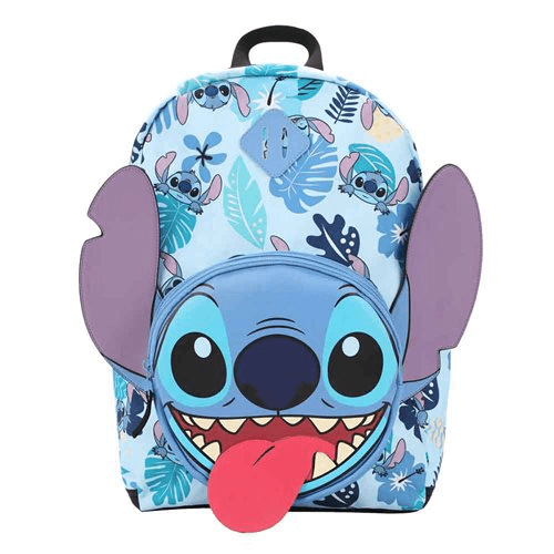 Lilo & Stitch Big Face Stitch 3D Backpack | 3D Ears And Tongue | Front Details | Disney Fans