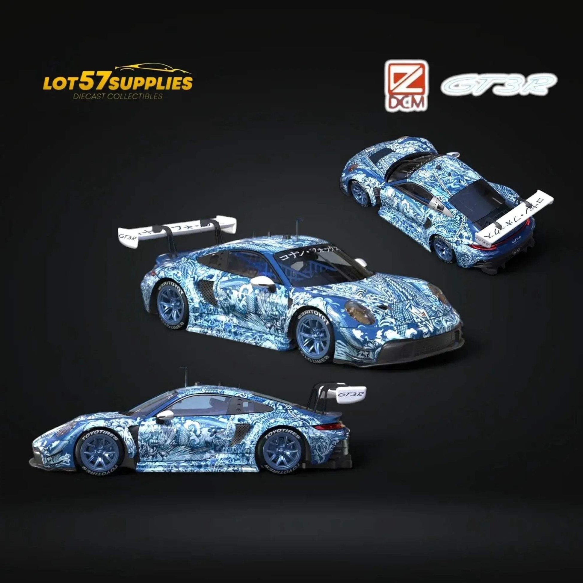 Limited Edition Green Ocean Porsche 911 GT3 R Diecast 1:64 - ToylandEU