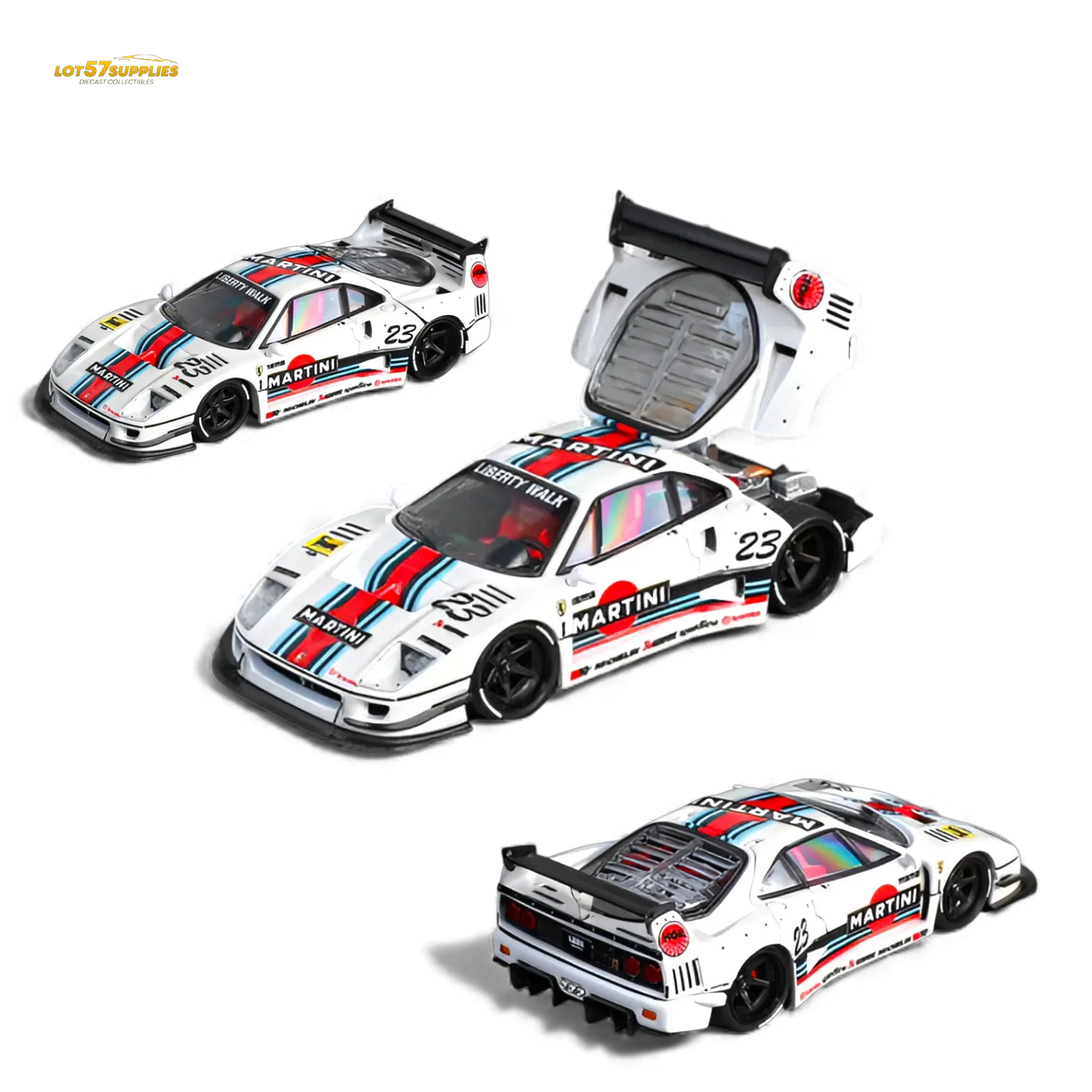 Limited Edition Liberty Walk Ferrari F40 Diecast 1:64 Martini - ToylandEU